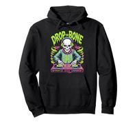 Halloween DJ Drop The Bone Skeleton Music Vibes Pullover Hoodie
