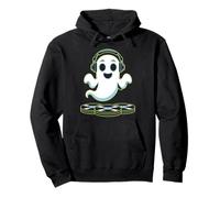 Halloween DJ Ghost Spin The Records Fun Pullover Hoodie