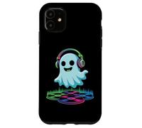 Halloween DJ Ghost With Headphones Fun Vinyl Case for iPhone 11