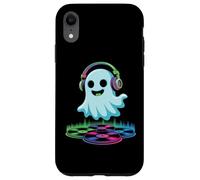 Halloween DJ Ghost With Headphones Fun Vinyl Case for iPhone XR