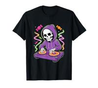 Halloween DJ Skeleton Candy Rave Party Beats Night T-Shirt