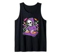 Halloween DJ Skeleton Candy Rave Party Beats Night Tank Top