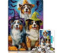 Halloween Dog 1000 Piece Jigsaw Puzzles for Adults,Help The Brain Exercise Addictive Toys to Cultivate Patience A Work of Art (38x26cm)