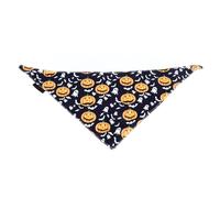 Halloween Dog Bandana Pumpkin Spider Pattern Pet Bibs Scarf Comfortable Breathable Polyester Fabric for Small Medium Dogs Cats Halloween Costume Accessories