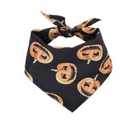 Halloween Dog Bandanas | Holiday Pet Accessories | Reversible Dog Scarfs - Pumpkin Dogs Saliva Towel - Washable Neck Wrap | Triangle Skull Pumpkins, Spider Design Towels Adjustable For Party Costume