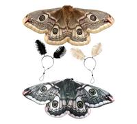 Halloween Dog Costume, Cat Wing Clothes With Headband, Moth Outfit For Pet | Halloween Moth Dog Wing for Party Cat Birthday Holiday Puppy Large Medium Small Breed Dog Halloween Costume Cat Wing