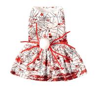 Halloween Dog Costume, Halloween Dress for Dogs - Halloween Spider Dog Clothes,Bloody Dress for Puppy Halloween Scary Holiday Skirts for Dog Outfit