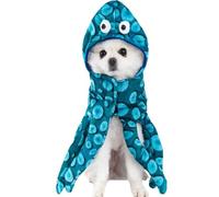 Halloween Dog Costume,Octopus Party Cosplay Pet Clothes, Funny Puppy Halloween Adjustable Hat,Winter Dog Apparel,for Small Medium and Big Dog Cat,blue(Size:Large)