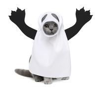 Halloween Dog Costume - Unique Ghost Pet Outfit With Lightweight Fabric And Classic Leaf Design | Cute Cat Dog Costume For Halloween -Parties Trick Or Treat Event Indoor Outdoor Pet Branding