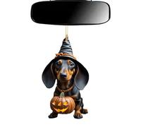 Halloween Dog Decoration | Two-Dimensional Lovely Acrylic Car Ornament, Seasonal Decoration for Window Bar Party Garden Kitchen Cafe Patio Indoor Door Offices Porch