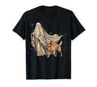 Halloween Dog Ghost Walking Vintage Retriever Retro T-Shirt