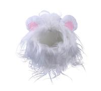 Halloween Dog Graduation Gown Halloween Pet Hat Animal Head Cover Pet Puppy Cat Head Cover Hat Headpiece Wig Cowboy Shampoo for Dogs (White, M)