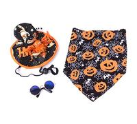 Halloween Dog Hat+Triangle Towel+Glasses Christmas Costume Novelty-Funny Pet Party Cosplay-Apparel Clothing Accessories Animal Accessories Canine Holiday Attire Hat and Scarf Cute-dog Christmas