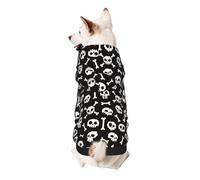 Halloween Dog Hoodies Cute Skull Soft Pet Clothes for Small Dogs Cats Pet Costume Funny Scary Pet Apparel Halloween Puppy Outfit Party Cosplay Supplies