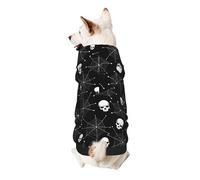 Halloween Dog Hoodies Cute Spider Web Skull Soft Pet Clothes for Small Dogs Cats Pet Costume Funny Scary Pet Apparel Halloween Puppy Outfit Party Cosplay Supplies