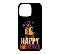 Halloween Dog Lovers Happy Hallo-Weener Dachshund Case for iPhone 15 Pro Max