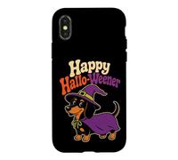 Halloween Dog Lovers Happy Hallo-Weener Dachshund Case for iPhone X/XS