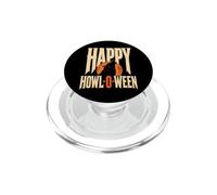 Halloween Dog Lovers Happy Howl-O-Ween Werewolf Moon PopSockets PopGrip for MagSafe