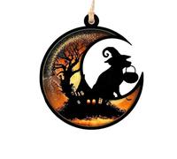 Halloween Dog Memorial Suncatcher Stained Glass Pet Sympathy Unique Angel Dog Statue Window Hanging To Honor Lost (16. 5X16. 5X2cm)