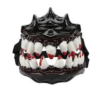 Halloween Dog Muzzle with Teeth, Creepy Dog Costume with Large Teeth | Wolf Dog Muzzle, Cheerful Dog Muzzle, Adjustable for Small Dogs, Medium Dogs and Large Dogs, This Toothed Scary Dog Muzzle