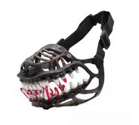 Halloween Dog Muzzle with Teeth, Latex Beast Costume Mask | Lifelike latex Monsters muzzle with scary teeth. Adjustable straps for secure fit. Great for cosplay dogs.