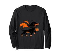 Halloween Dog Parade Where Ghosts Fear The Dachshund Long Sleeve T-Shirt
