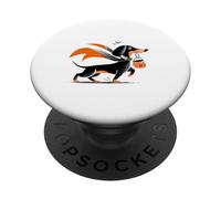 Halloween dog parade where ghosts fear the dachshund PopSockets Adhesive PopGrip