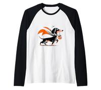 Halloween Dog Parade Where Ghosts Fear The Dachshund Raglan Baseball Tee