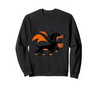 Halloween dog parade where ghosts fear the dachshund Sweatshirt