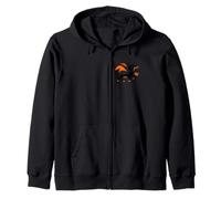 Halloween dog parade where ghosts fear the dachshund Zip Hoodie