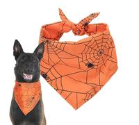 Halloween Dog Scarf - Adjustable Pet Bandana, Reversible Soft Cotton Scarf | Spider Party Costume Skull Adjustable Triangle Scarf Comfortable and