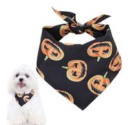 Halloween Dog Scarf - Dogs Pet Bandana Halloween Costume Cotton Reversible | Washable Pumpkin Saliva Towel for Halloween Scarf for Small