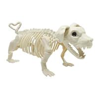 Halloween Dog Skeleton Decorations, Posable Animal Bones - Realistic Haunted House Props for Graveyard Scenes & Spooky Pet Party Decor