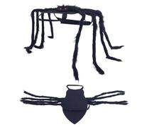 Halloween Dog Spider Costume, Spooky Small Pet Cosplay Outfit, Soft Plush Dress-Up Accessory, Adjustable Comfortable Fit for Puppy, Event, Party, Parade, Holiday, Carnival, Photoshoot