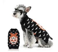 Halloween Dog Sweater Skeleton Dog Sweater Clothes for Small Medium Large Dogs Puppies, Black, XL