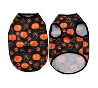 Halloween Dog T-Shirt, Cute Squash Print Pet Tee for Small Dogs & Cats, Soft & Breathable Puppy Vest for Party, Fun Costume for Schnauzer, Pug & More(02,M)