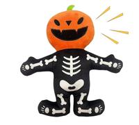 Halloween Dog Toys - Pumpkin Skeleton Squeaky Puppy Chew Toys | Keep Pet Busy, Interactive Funny Plush for Halloween Chewing Teething Training Puppy Travel Outdoor Indoor