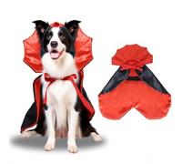Halloween Dog Vampire Costume, Halloween Pet Costumes for Middle Small Dogs Devil Cape Cloak Costume, Funny Middle Dog Costumes, Halloweens Pet Cosplay Party Supplies Accessories - 40cm Back Length
