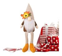 Halloween Doll - Sunflower Gnome Plush, Fall Decoration with Dangle Legs, Easy to Use Display, Cute Autumn Design, Thanksgiving Ornament, Halloween Accessory for Home Table Cafe 15.75x5.51 Inches