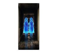 Halloween Door Cover Decoration Easy-Install Festive Spooky Ornament
