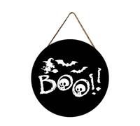 Halloween Door Hanging Decoration - Highly Doorplate to Your Holiday and a of Excitement and Fear (A, 30x30cm)
