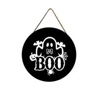 Halloween Door Hanging Decoration - Highly Doorplate to Your Holiday and a of Excitement and Fear (B, 30x30cm)