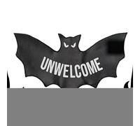 Halloween Door Mat, Bat Floor Mat Funny Unwelcome Rug, Gothic Doormat Home Decor for Entrance Indoor Apartment Bedroom Kitchen Bathroom Porch Patio Haunted House Party