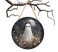 Halloween Door Sign - 2D Wooden Hanging Decor | Pirate Captain Haunted House Pumpkin Ghost Signs | Spooky Festival Decoration for Yard Home Wall Room Fireplace Kitchen Window | Party Props for Indoor