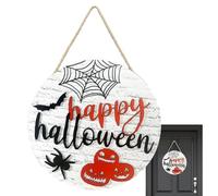Halloween Door Sign,Door Decor Wreath Happy Halloween Wood Sign | Smooth Welcome Door Sign Decoration Wall Sign for Window Porch