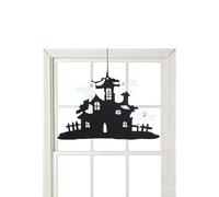 Halloween Door Sign | The Witch Is In Door Hanger - Front Sign Decorations Black Words, Halloween Decor