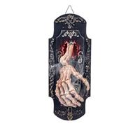 Halloween Doorbell,Spray Doorbell Motion Activated Skeleton Hand Bell With Sound Light E Red And Treat Hanging,Trick Or