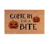 Halloween Doormat 60cmx40cm Pumpkin & Cat Styles, Spooky, Non-Slippery Heavy Duty Stylish Mat, Indoor & Outdoor Coir Door Mats (Come In For A Bite M)
