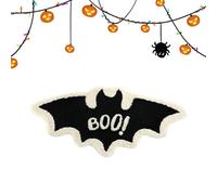 Halloween Doormat | Halloween Outdoor Bat Rug Goth Decor | Absorbent Carpet Decorative Floor Rug for Holiday Display Indoor Outdoor Porch Entrance Kitchen Bathroom Bedroom