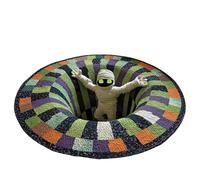 Halloween Doormat, Optical Illusion Door Mat, Checked Horror Doormat, 3D Funny Soft Carpet, Halloween Mat Home Decration for Living Room Bedroom Party Home (4) (1)